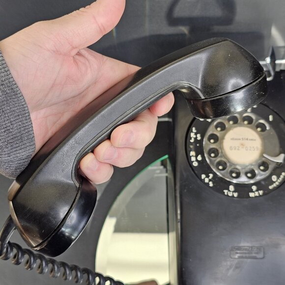 Northern Electric Rotary 1961 Wall Telephone #554 With Cord, Untested, Canada - Picture 7 of 16